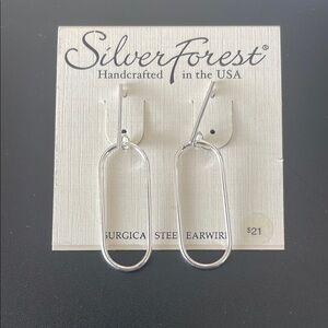 Three pairs silver earrings